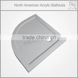 North America and AUS Market UPC/cUPC Certified Fiberglass Shower Tray, Sector Shower Base, Curved Shower Base thumbnail-1