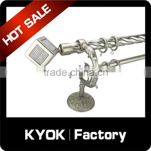 KYOK Color Tension Rod Curtain Rod ,curtain Rod Accessories ,high Quality Single Double Curtain Rod Factory in Foshan thumbnail-4