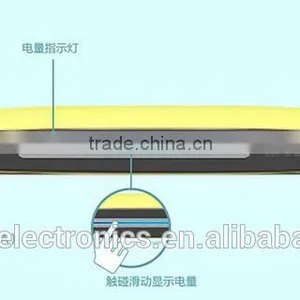 Creative Touch Stripe Led Indicator Ultra Thin Polymer Lithium Battery Custom Logo 8000mAh Mobile Phone Battery Pack Power Bank thumbnail-2