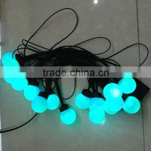 5m Outdoor Decoration Blue Cotton Ball String Light thumbnail-1
