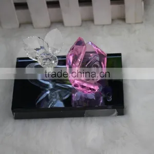 Factory Directly Sale Hot Seller High Quality Crystal Rose With Base Togther for Hot Selling Quality Choice thumbnail-5