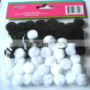 National Day Color 1inch x 60pcs Acrylic Pompoms thumbnail-1