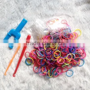 Wholease Dropship Wholesale Loom Band Colorful Silicone Loom Bands Diy Loom Band Kit Candy Toy thumbnail-1