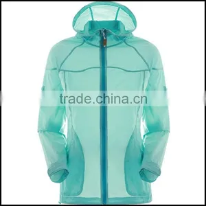 Spring and Summer of Sun Protection Clothing and Thin Jacket Sport for Ladies and With Front -zip Waterproof Rain Jacket thumbnail-3