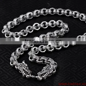 Thai Silver Jewelry, 925 Thai Silver Jewelry, Thai Silver Necklace TSN39S55 thumbnail-2