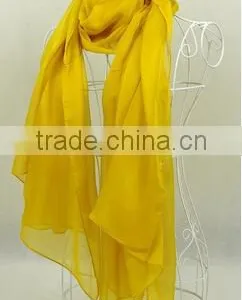 100% Silk Pure Color Long Silk Colourful Scarves thumbnail-3