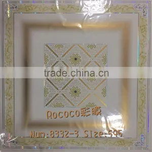 CLASSICAL ELEGANT PRINTING PVC WALL PANELS PLASTIC CEILING 60*60 CM VARIETY BEDROOM DECORATION PVC WALL SHEET PANELS thumbnail-5