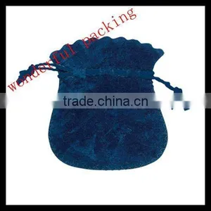 Navy Blue Velvet Pouch for Gift thumbnail-1