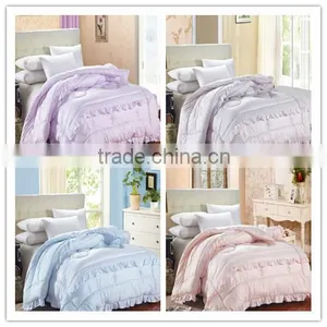 Microfiber Queen Duvet-Cover-Set Comforter Set With Lacec thumbnail-1