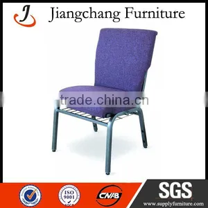 Stackable Tubular Metal Dining Chair For Church JC-E74 thumbnail-1