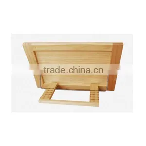 Wholesales Pine Unfinished Cheap Handmade Wooden Book Stand Holder thumbnail-3