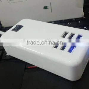 Fashionable Home Travel Charger 6 Ports USB Charger Wall Charger US EU UK thumbnail-3