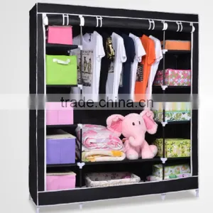 Non-woven Portable Folding Fabric Wardrobe thumbnail-1