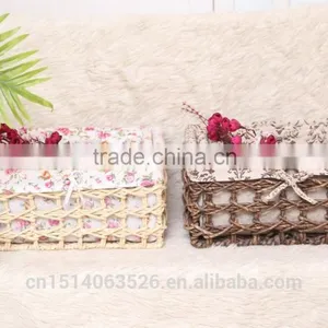 Set of 3 Maize Husk Weaved Storage Baskets -brown thumbnail-2