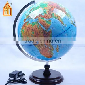 32cm Large PVC World Globe Plastic Globe Administative and Terrain With Lighting thumbnail-3
