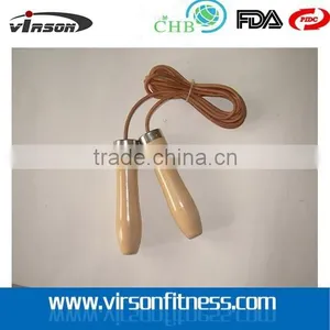 Wooden Skipping & Leather Jump Rope thumbnail-3