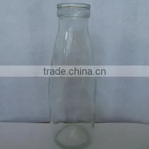Glass Milk Bottle With Lid thumbnail-1