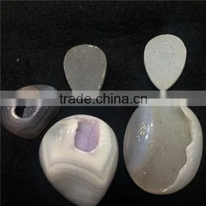 Natural Agate Geode Slices Wholesale Crystal Heart Stone thumbnail-2