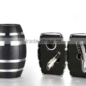 Creative Black Color Novel Wine Bottle Box Wine Stopper Set Accessories for Sale thumbnail-2