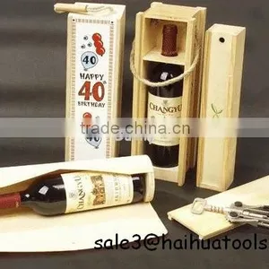 Pine WOOD Wine Box for Single Bottle With Differernt Design thumbnail-1