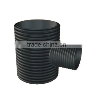 HDPE Double Wall Corrugated Pipe Fittings: Reducing Tee thumbnail-1