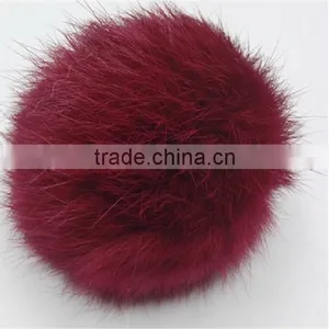 Headband With Rabbit Fur Pompon thumbnail-4