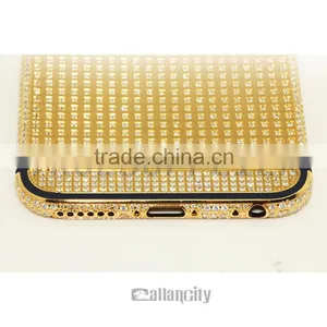 Luxury Golden for Iphone 6 Full Diamond Housing With 24k Gold Plated thumbnail-4