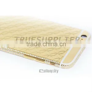 For Iphone 6 24k Gold Plating Back Cover Panel, Rose Gold Housing With Diamond thumbnail-1