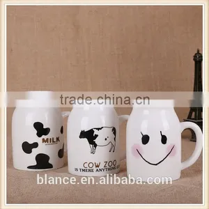 Porcelain Milk Cup Small Mouth Design Cow Milk Mug thumbnail-1