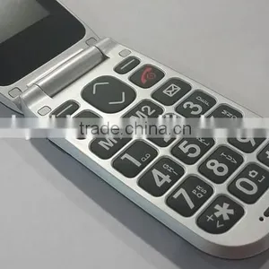 Unlocked Flip Senior Phone With SOS Bit Button W72 Flash GSM thumbnail-3