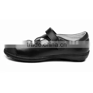 Guangzhou Stylish Strappy Buckle Kids Black School Uniform Shoes thumbnail-2