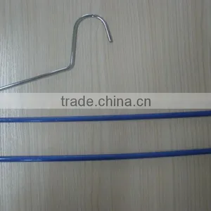 HH Brand Extendable Double Lines Open End Pants Hangers Metal With Plastic Plated thumbnail-1