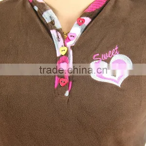 Kevince Women Polar Fleece Pyjamas Set AOP Heart 1000pcs up OEM Factory Directly thumbnail-5