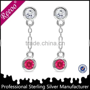 925 Collier en Argent Silver Chain Necklace Silver Pendant With cz Stones thumbnail-2