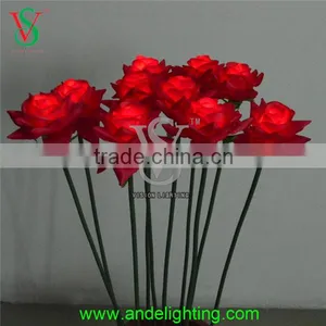 Lighted Red Rose Led Flower Light thumbnail-1