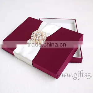 Luxury Fuchsia Wedding Invitation Gift Boxes in Handmade thumbnail-3