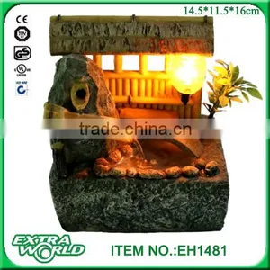 Bamboo Accents Rocking on Bamboo Arms Spout and Pump Japanese Fountain thumbnail-1