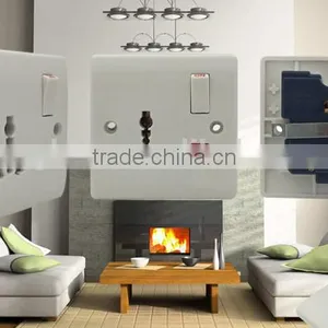 13amp 1 Gang Multi Socket With Light and Switch Wall Switch Socket thumbnail-4