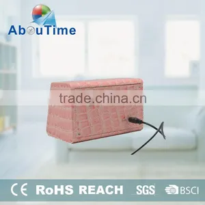 2016 New Pink PU Cube Digital LED Funny Wooden Alarm Clcok thumbnail-3