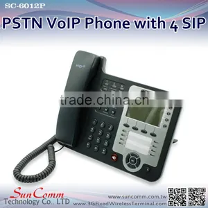 SC-6012P Professional Microphone Headsets IP Phone With PSTN Support 4 SIP Lines thumbnail-1
