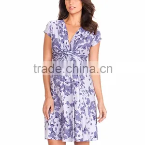 Summer Sexy Two Pieces Maternity Dress With Printing thumbnail-1