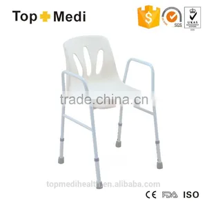 Plastic Adjustable Shower Chair With Backrest for Disabled People thumbnail-1