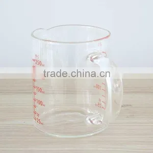 China Supplier Clear Glass Measuring Cup With Handle Handmade Glassware OEM ODM 250ml thumbnail-3