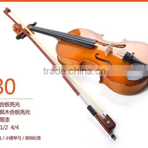 Plywood Spruce Tiger Stripes Maple Back Size :4/4,1/4,1/2 With Case,bow&rosin Violin thumbnail-3