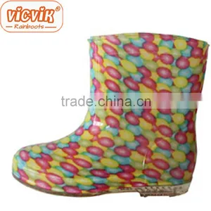Kids Colorful PVC Rain Boots thumbnail-1