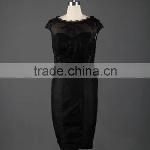 QM-1 Black Two Pieces Lace Mother Of The Bride Dresses thumbnail-3