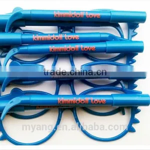 Creative Lovely Sun Glass Style With Ball Pen for Stydent and Gift ,Sun Glass Pink Color With Ball Pen 2 in 1 thumbnail-2