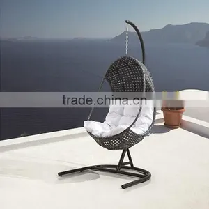 Wicker Garden Egg Shaped Hanging Balcony Bamboo Swing Chair thumbnail-1