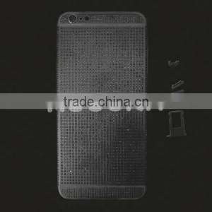 For Iphone 6/6plus Black Housing Back Cover Replacement,black Crystal Housing thumbnail-1