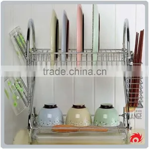 2 Tiers Cup Drying Holder Organizer Drainer Dryer Tray Cutlery Dishes Rack thumbnail-5